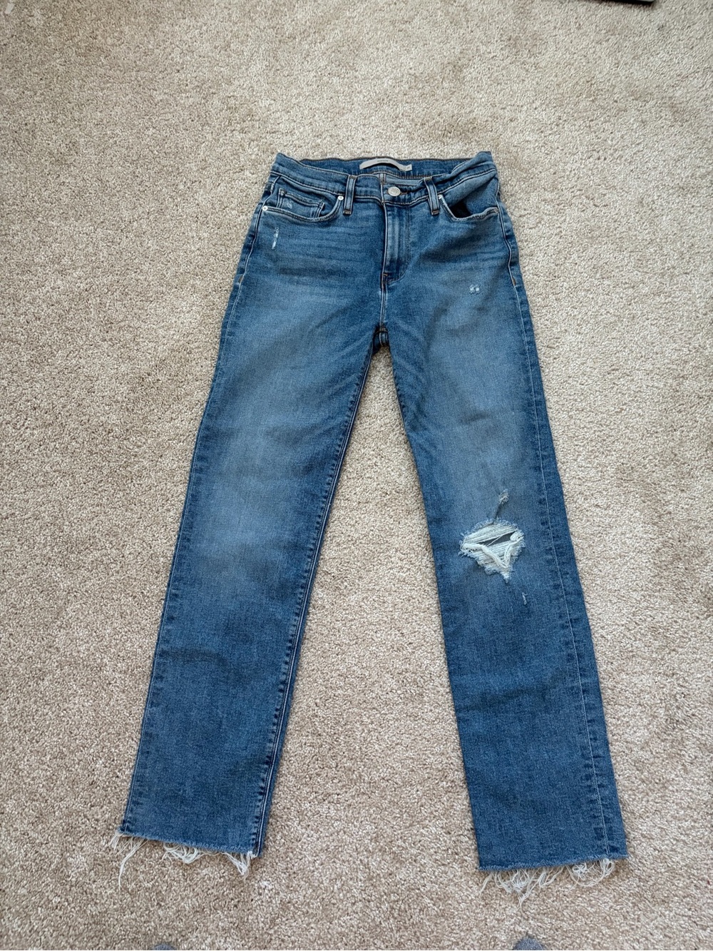 Hudson Jeans Women's Straight Leg Distressed Denim - Blue